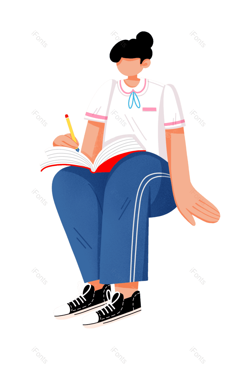 高考图片,学习元素,插画PNG,读书免抠素材